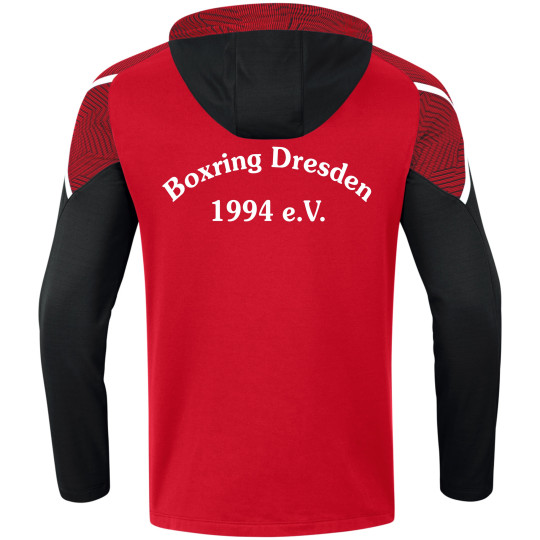 Boxring  Dresden Herren Kapuzensweat rot/schwarz