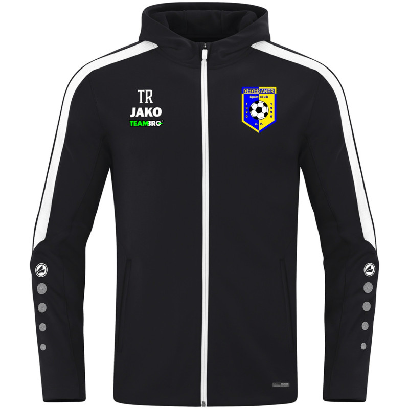 Oederaner SC Trainer Kapuzenjacke schwarz/weiss