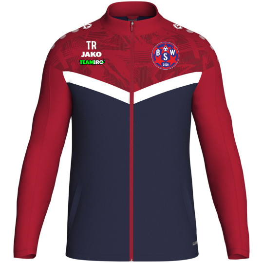 BSW Lausitz Kinder Trainingsjacke marine/chili rot