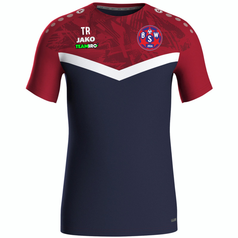 BSW Lausitz Herren T-Shirt marine/chili rot