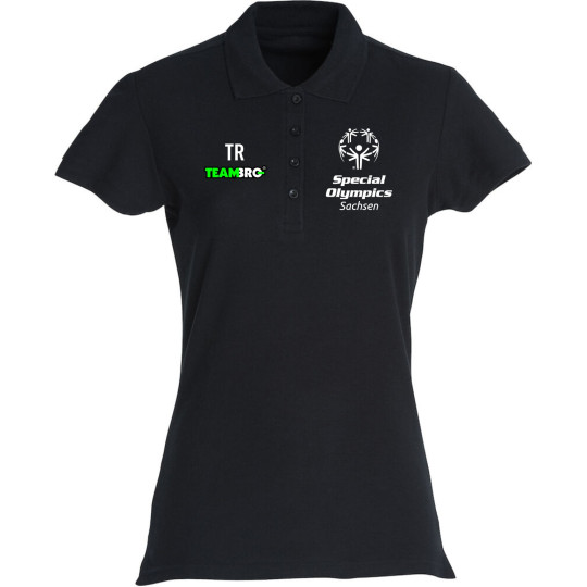 Special Olympics Damen Basic Polo schwarz