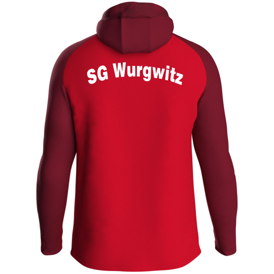 SG Wurgwitz Herren Kapuzenjacke rot/weinrot