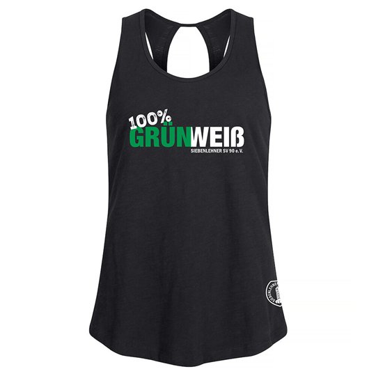 Siebenlehner SV Damen Tanktop schwarz "Grün Weiß"