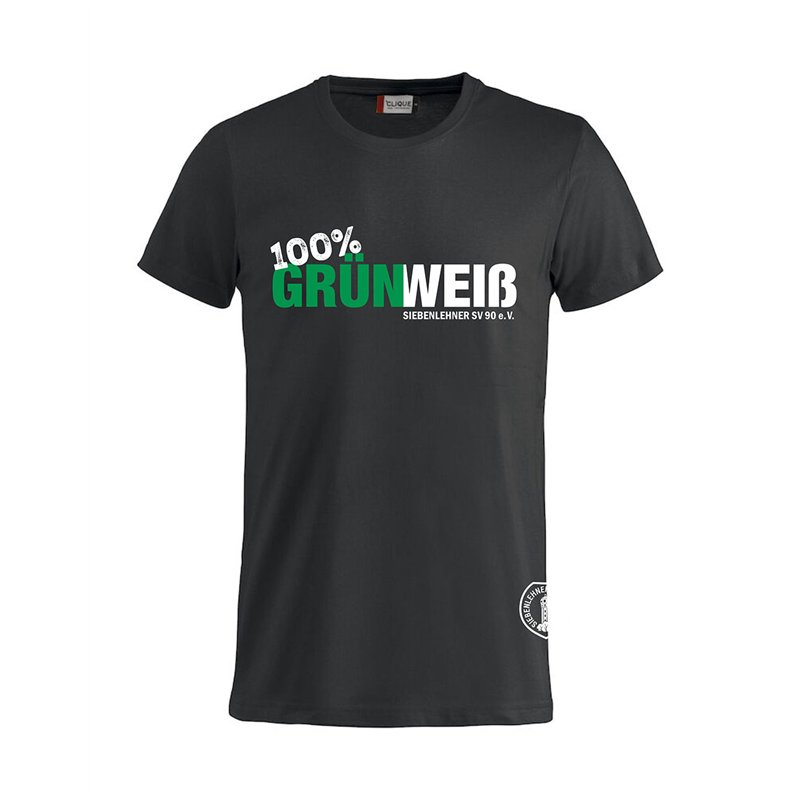 Siebenlehner SV Herren T-Shirt schwarz "Grün Weiß"