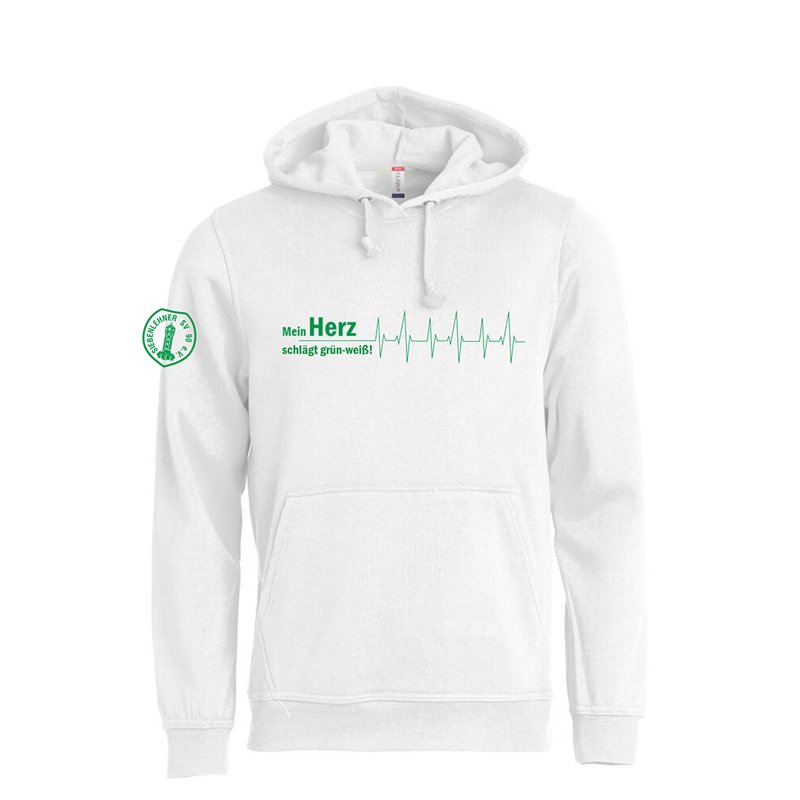 Siebenlehner SV Kinder Hoodie weiß "Herzschlag"