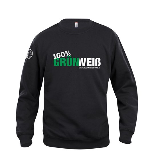 Siebenlehner SV Unisex Pullover schwarz "Grün Weiß"