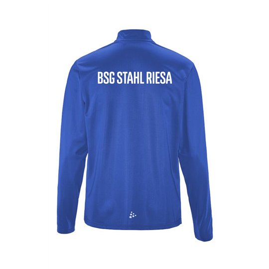 BSG Stahl Riesa Unisex Poly Ziptop blau