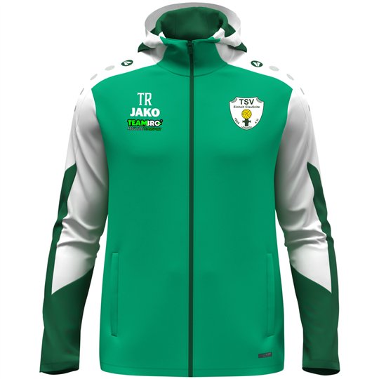 TSV Einheit Claußnitz Kinder Kapuzenjacke grün/weiß