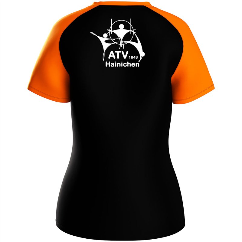 ATV 1848 Hainichen Damen T-Shirt Iconic schwarz/neonorange