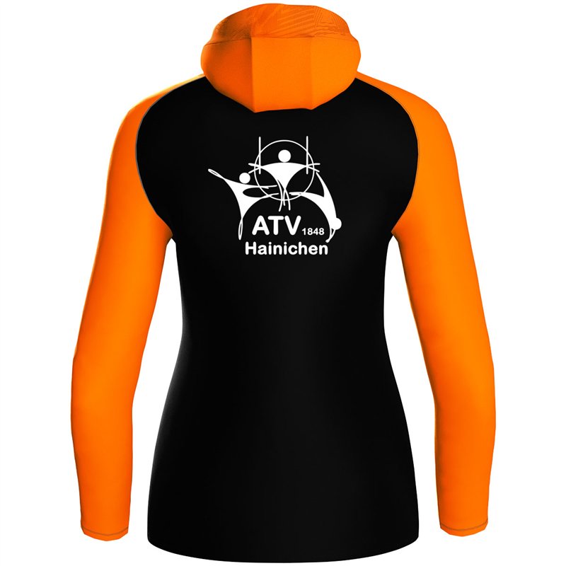ATV 1848 Hainichen Damen Kapuzenjacke Iconic  schwarz/neonorange