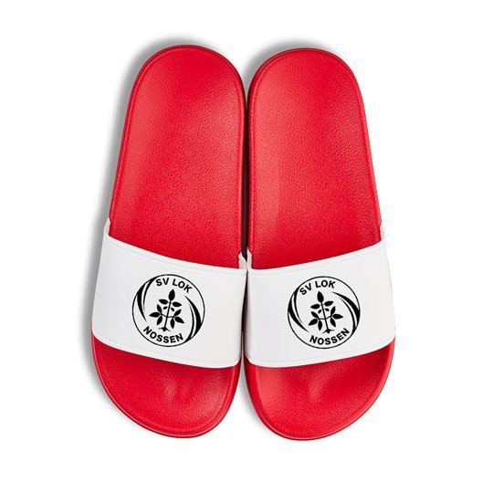 SV Lok Nossen Badelatschen  rot/weiß