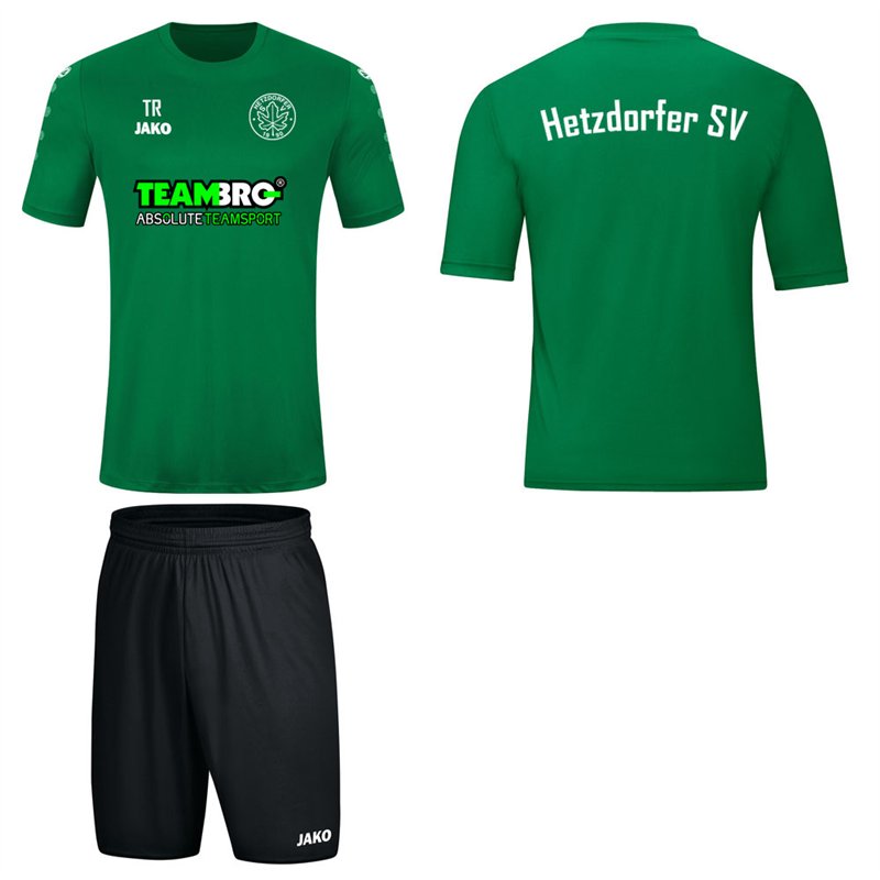 Hetzdorfer SV Unisex Trainingset Small grün/schwarz