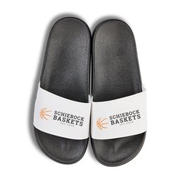 Schiebock Baskets Badelatschen schwarz/weiß