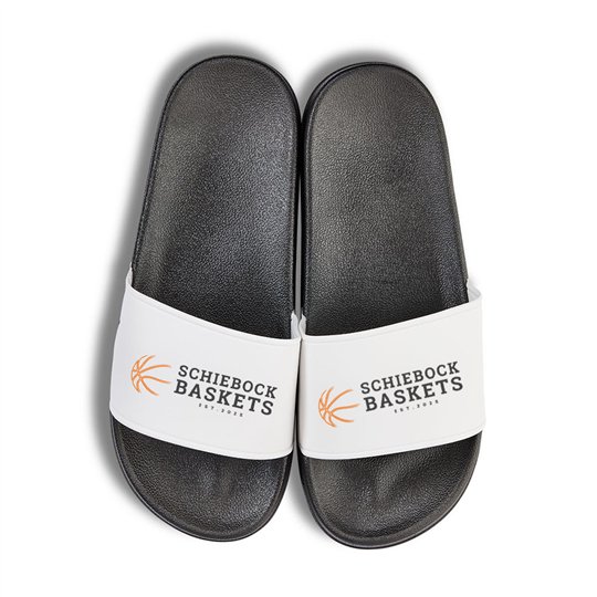 Schiebock Baskets Badelatschen schwarz/weiß